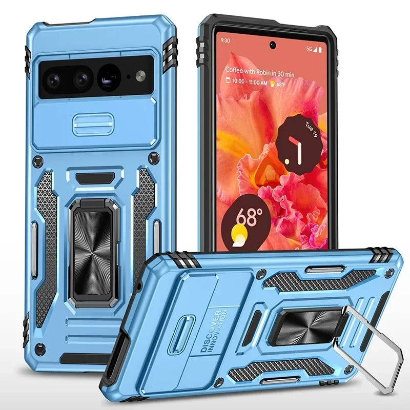 Google Pixel Phone Case with camera cover and Kickstand