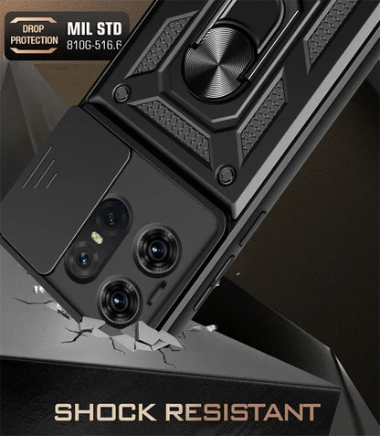 Motorola Edge Phone case with camera cover & kickstand