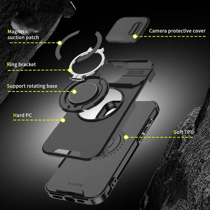 Iphone case with Camera cover & Magnetic Kickstand