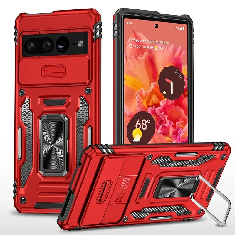 Google Pixel Phone Case with camera cover and Kickstand