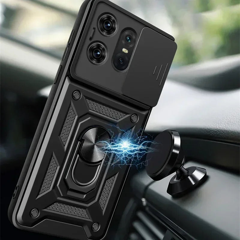 Motorola Edge Phone case with camera cover & kickstand