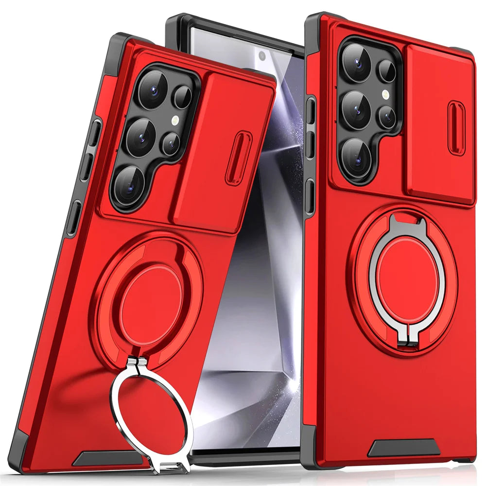 Samsung phone case with camera cover & kickstand