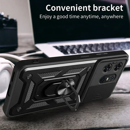 Motorola Edge Phone case with camera cover & kickstand