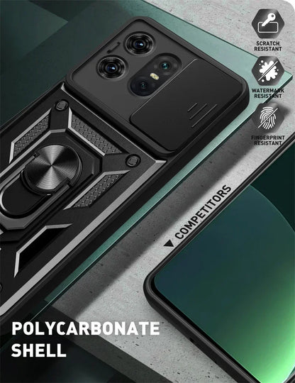 Motorola Edge Phone case with camera cover & kickstand