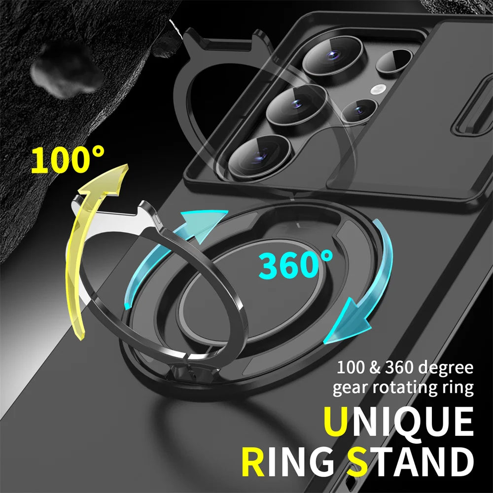 Samsung phone case with camera cover & kickstand