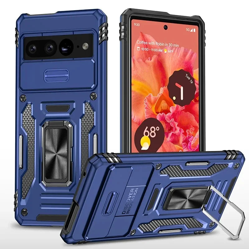 Google Pixel Phone Case with camera cover and Kickstand
