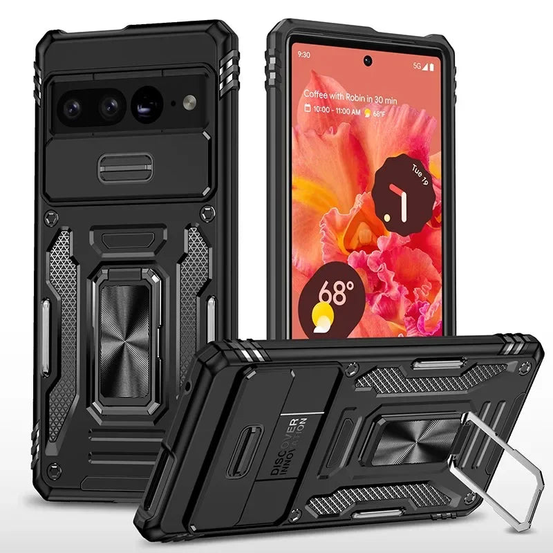 Google Pixel Phone Case with camera cover and Kickstand