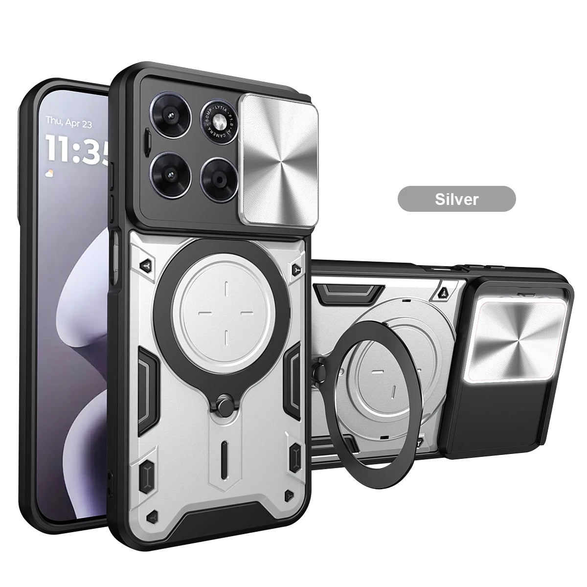 Motorola Slide Camera Lens Ring Kickstand Phone Cover