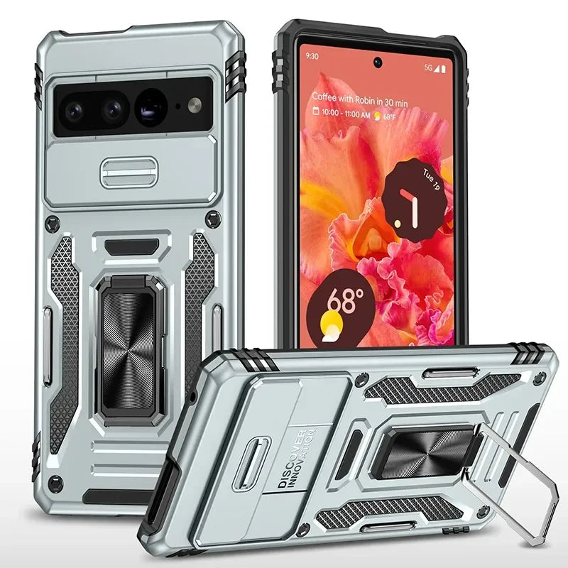 Google Pixel Phone Case with camera cover and Kickstand