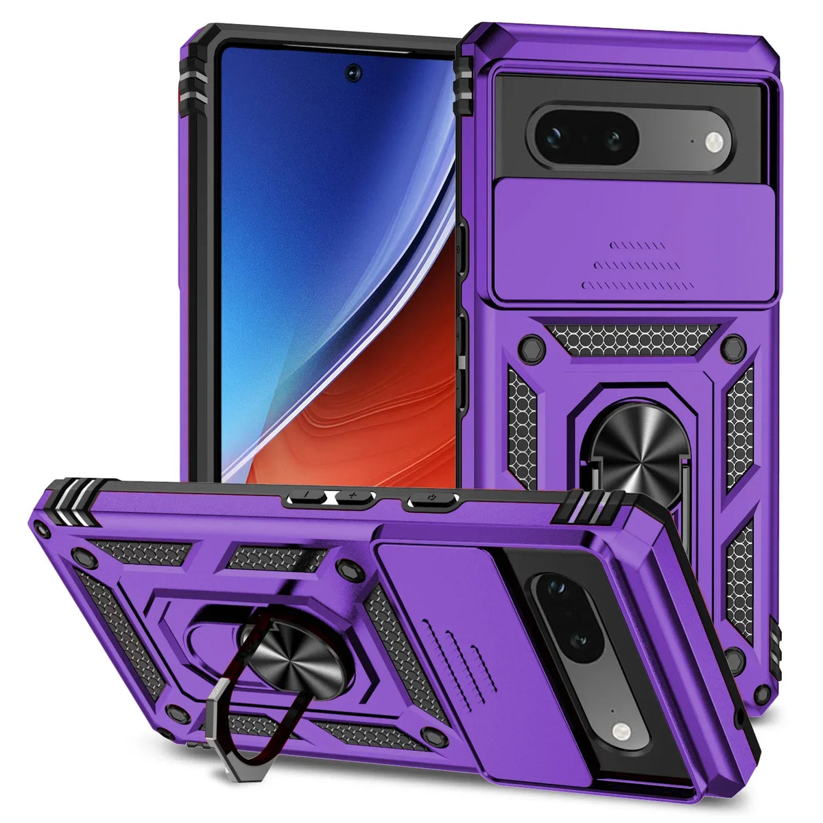 Google Pixel Phone case with camera cover and kickstand