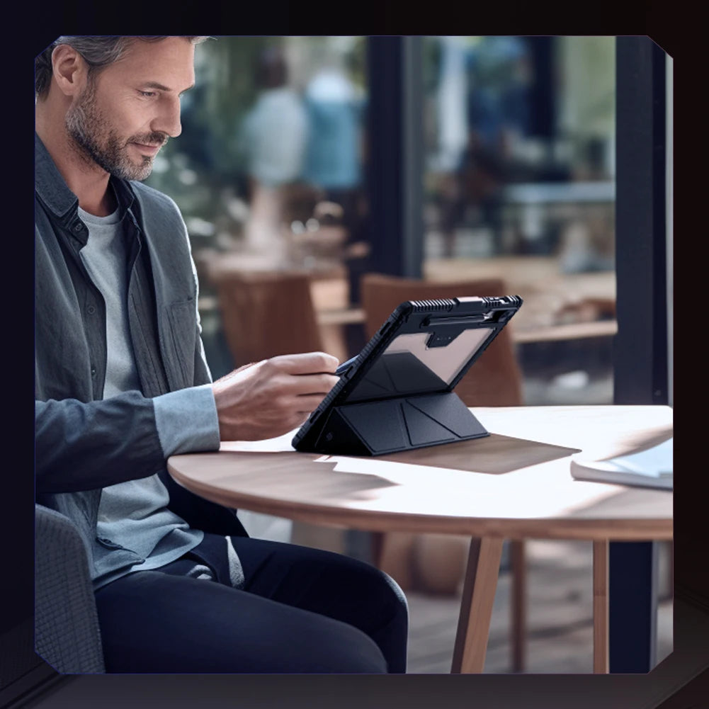 NILLKIN Samsung Galaxy Tab S10/S9 case with slide camera cover