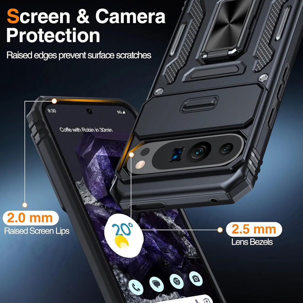 Google Pixel Phone Case with camera cover and Kickstand