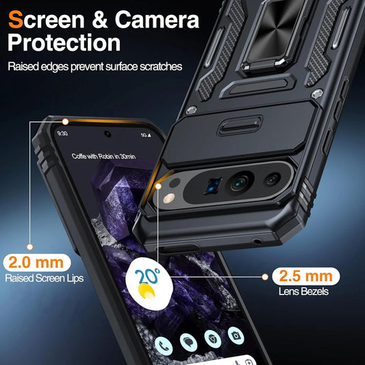 Google Pixel Phone Case with camera cover and Kickstand