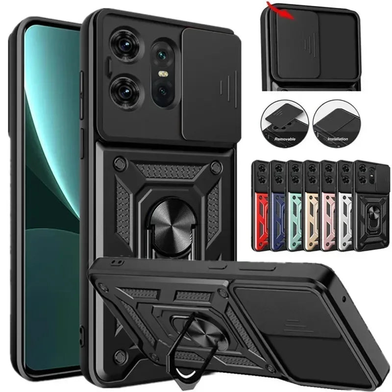 Motorola Edge Phone case with camera cover & kickstand
