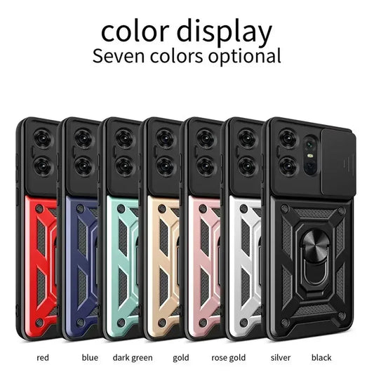 Motorola Edge Phone case with camera cover & kickstand