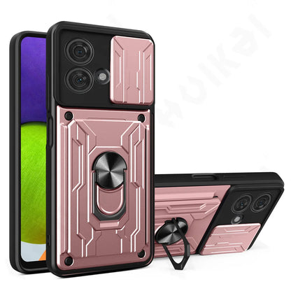 Motorola Phone case with Camera cover, Card Holder and Kickstand