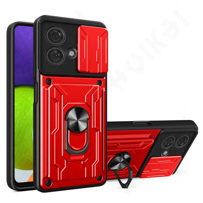 Motorola Phone case with Camera cover, Card Holder and Kickstand