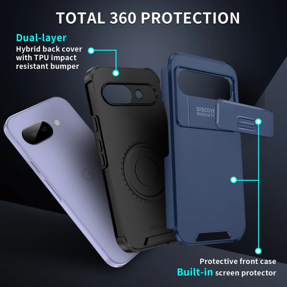 Google Pixel Phone Case with camera cover