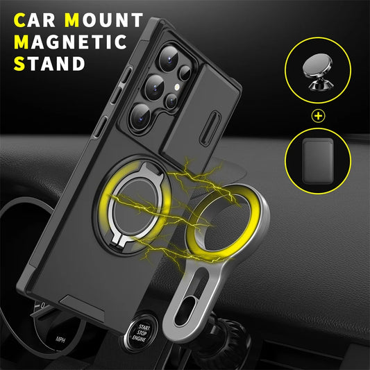 Samsung phone case with camera cover & kickstand