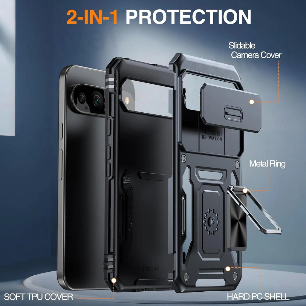 Google Pixel Phone Case with camera cover and Kickstand