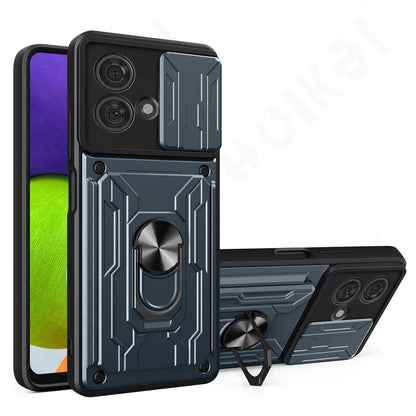Motorola Phone case with Camera cover, Card Holder and Kickstand