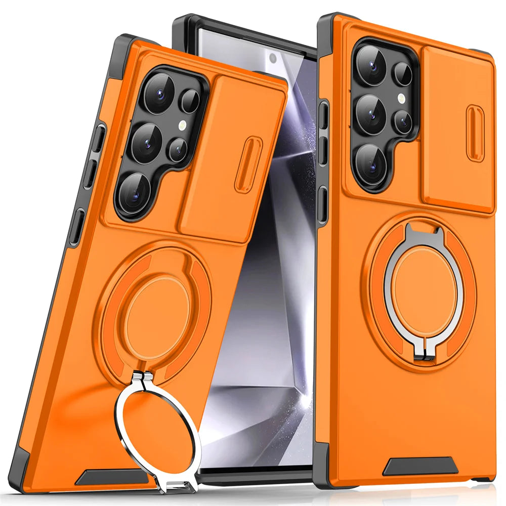 Samsung phone case with camera cover & kickstand