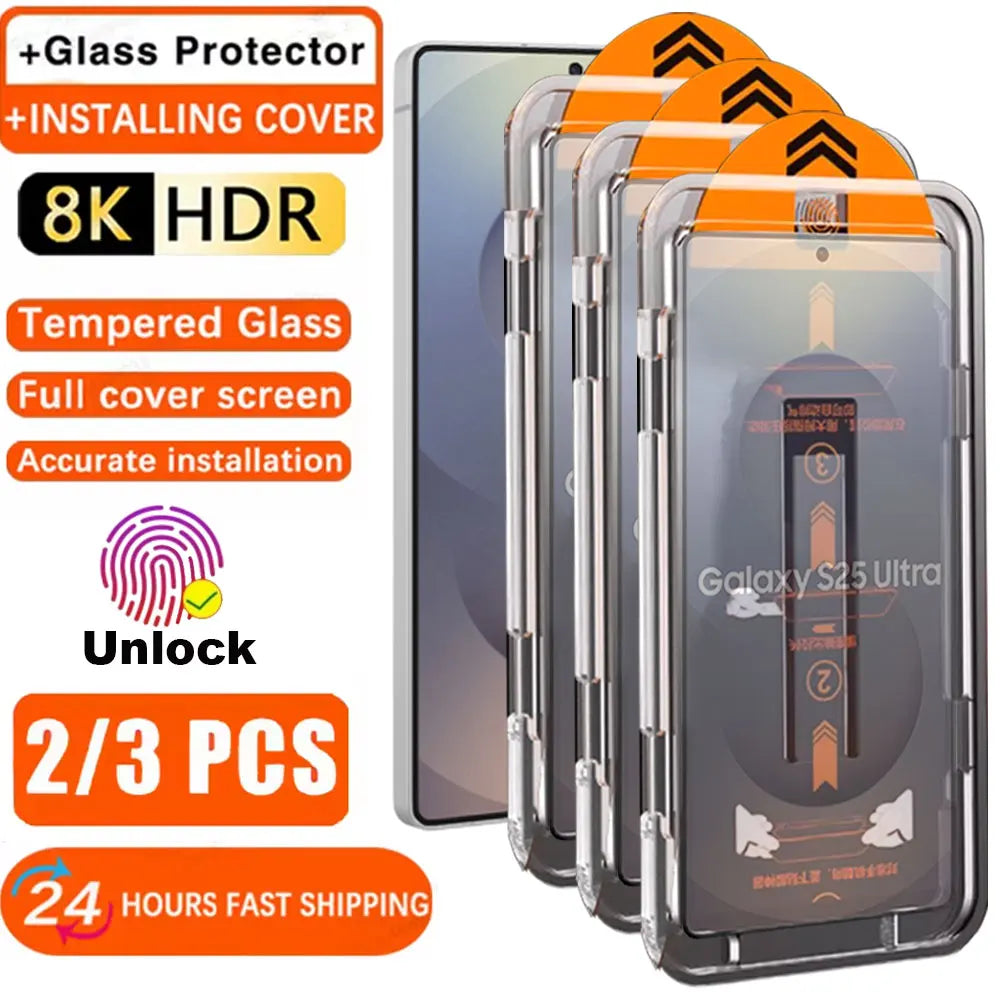 2-3 Pack Samsung Screen Protector | Fingerprint Unlock Compatible