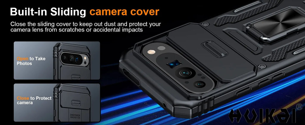 Google Pixel Phone Case with camera cover and Kickstand