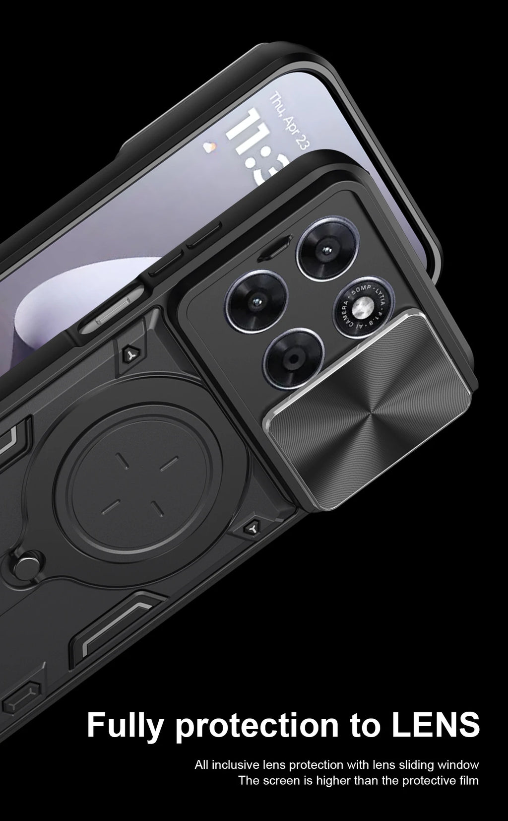 Motorola Slide Camera Lens Ring Kickstand Phone Cover