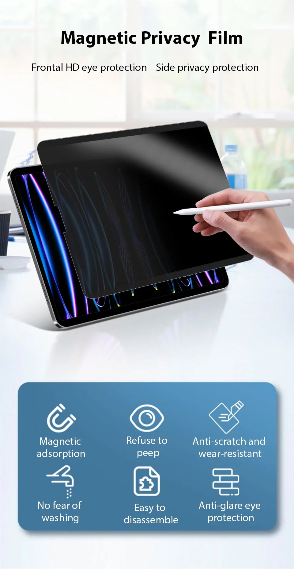 iPad Magnetic Privacy Screen Protector