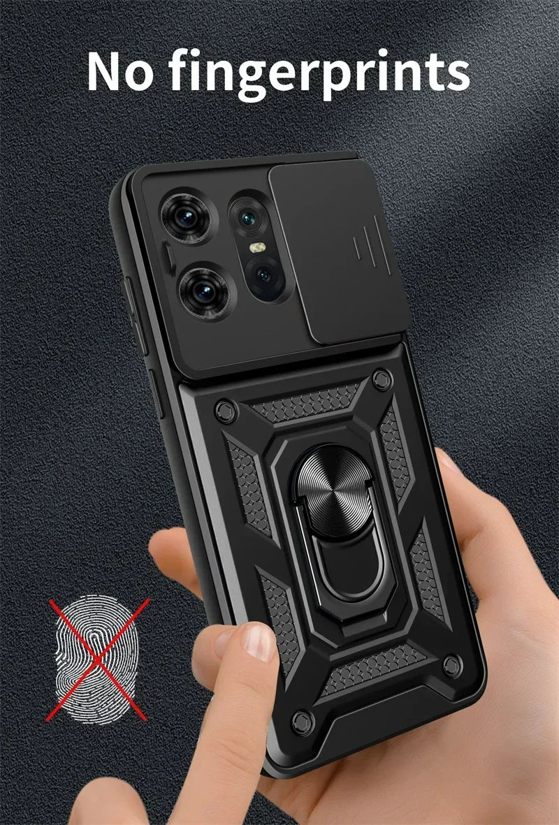 Motorola Edge Phone case with camera cover & kickstand