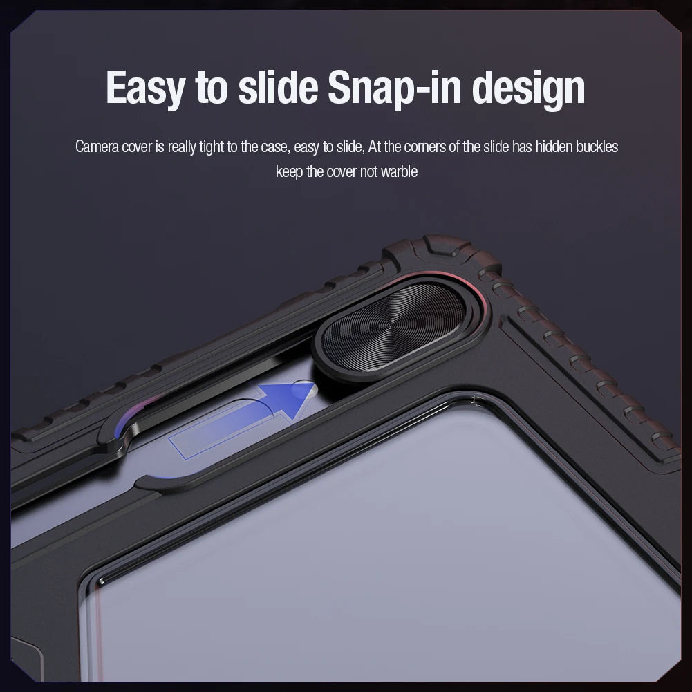 NILLKIN Samsung Galaxy Tab S10/S9 case with slide camera cover