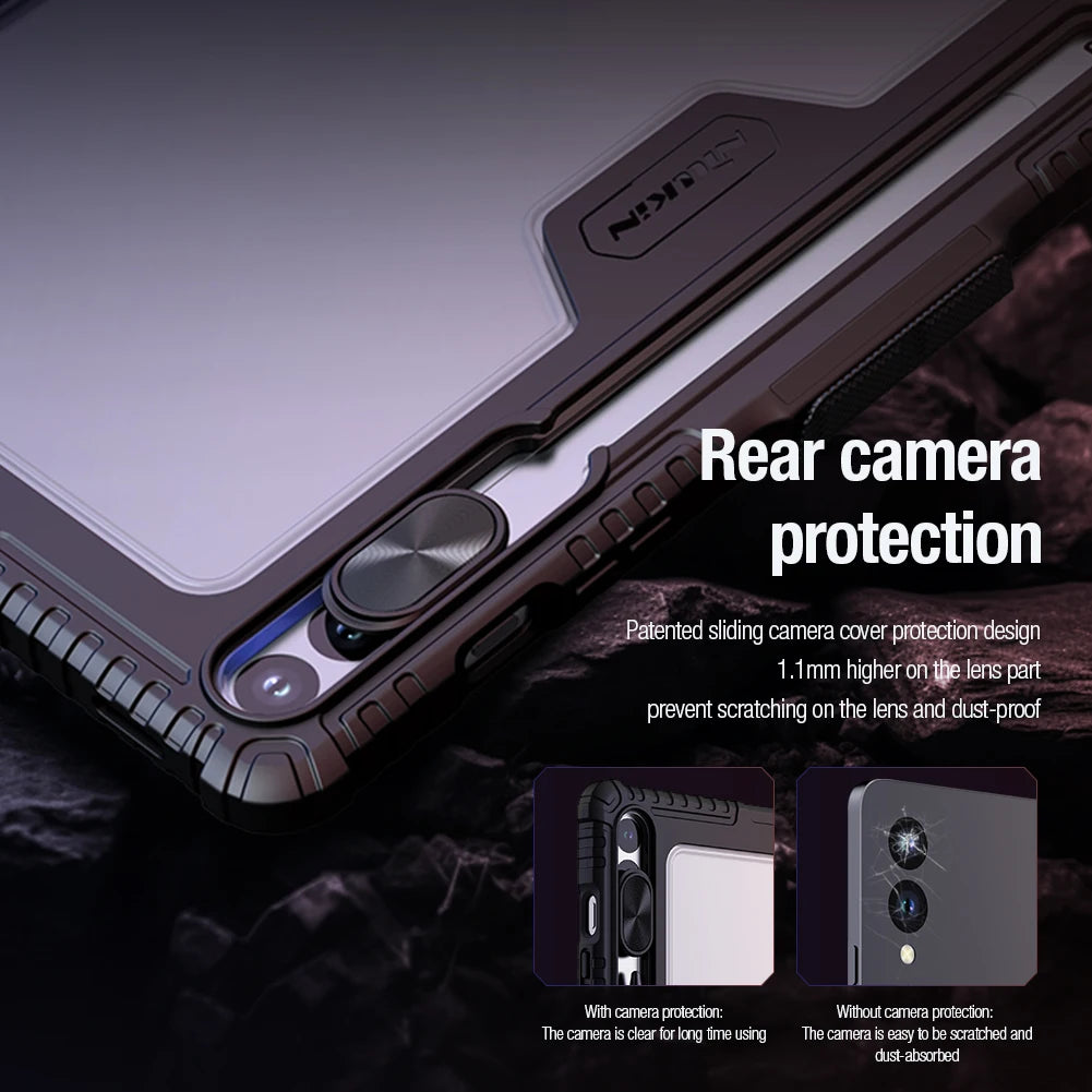 NILLKIN Samsung Galaxy Tab S10/S9 case with slide camera cover