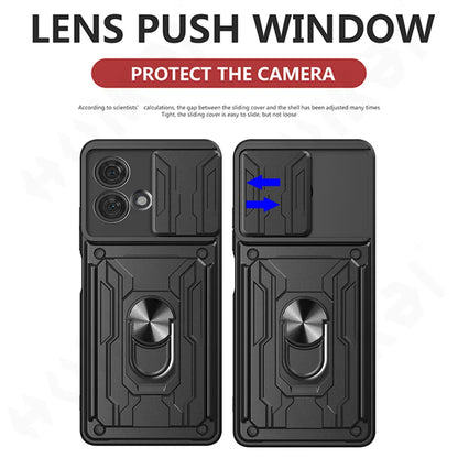 Motorola Phone case with Camera cover, Card Holder and Kickstand