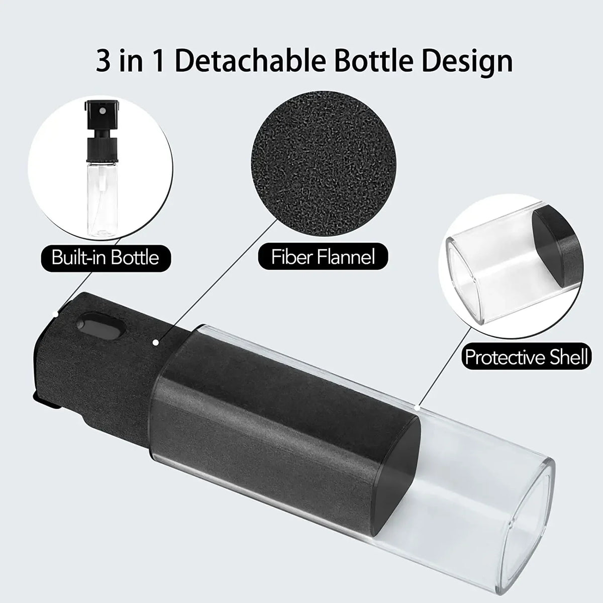2 in 1 Screen Cleaner Spray Bottle and microfiber