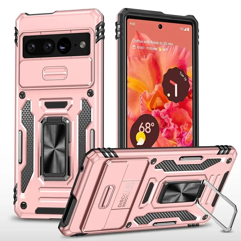 Google Pixel Phone Case with camera cover and Kickstand