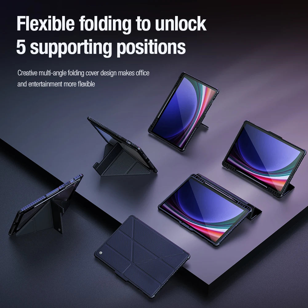 NILLKIN Samsung Galaxy Tab S10/S9 case with slide camera cover